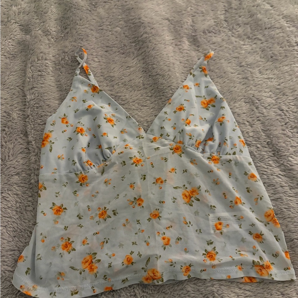 Wild Fable Light Blue Floral Camisole